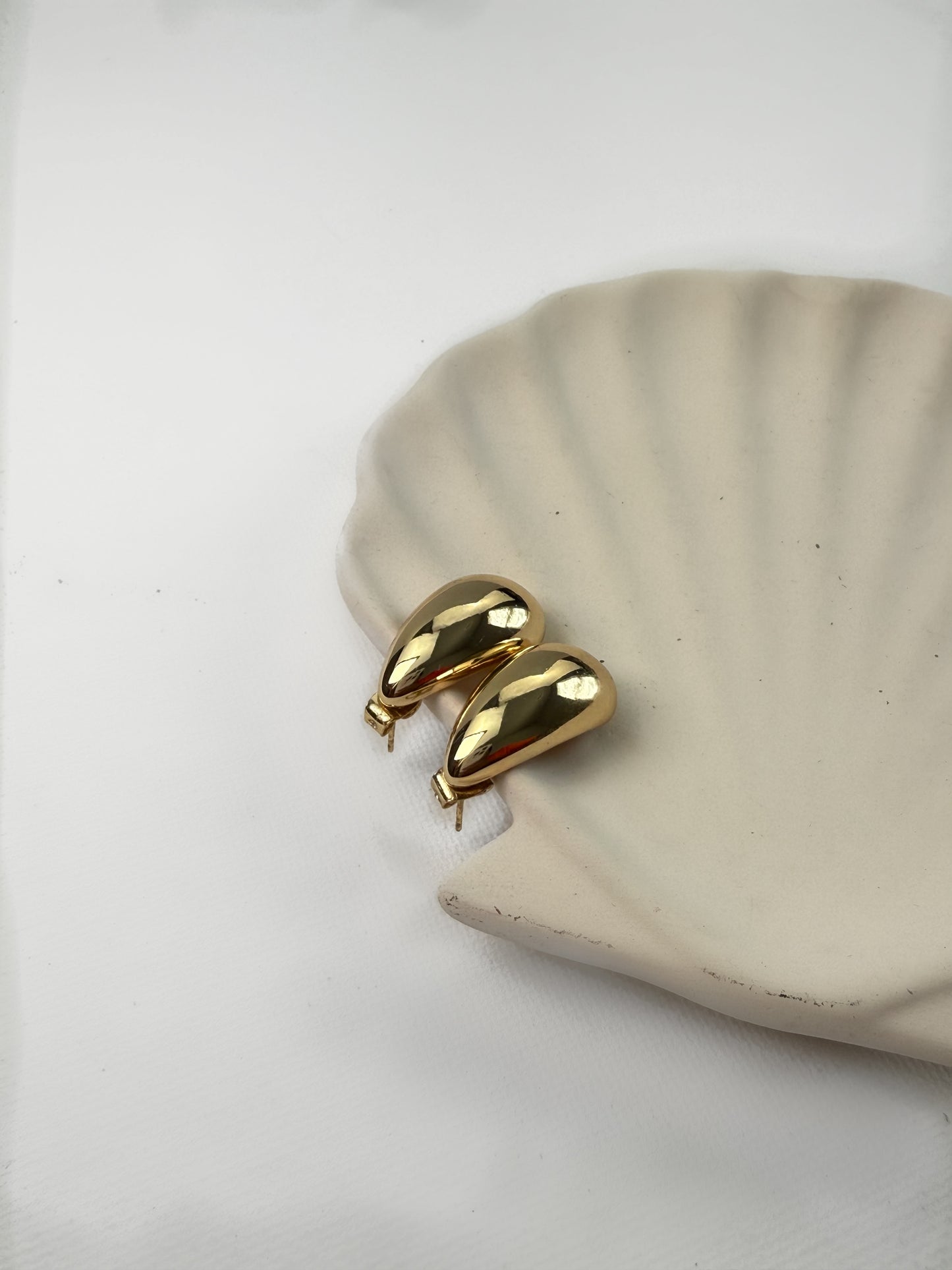 Gold Tear Drop Earrings